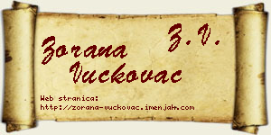 Zorana Vučkovac vizit kartica